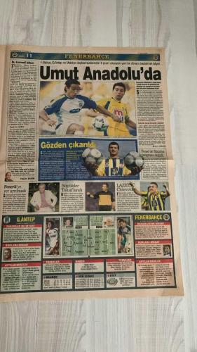 FOTOMAÇ SPOR GAZETESİ - TURKISH NEWSPAPER - DOĞUM GÜNÜ HEDİYESİ  - EKSİKSİZ TAM TAKIM GAZETE -11 EYLÜL 2002 ÇARŞAMBA  FATİH TERİM - BÜLENT KORKMAZ - NİHAT ÖZDEMİR - WERNER LORANT - OĞUZ ÇETİN - SAMET AYBABA - HAKAN ÜNSAL - ARİF ERDEM - ERGÜN PENBE - HASAN ŞAŞ - SERGEN YALÇIN - PASCAL NOUMA - OSCAR CORDOBA - AHMET DURSUN - AHMET YILDIRIM - MİRCEA LUCESCU - İLHAN MANSIZ - YILDIRIM DEMİRÖREN - YAŞAR YALÇIN - SÜLEYMAN GÜLTEKİN  FATİH TERİM: “ARTIK HEDEFİMİZ ŞAMPİYONLAR LİGİ ŞAMPİYONLUĞU” - BÜLENT KORKMAZ: “NE KADAR KUPA VARSA ALACAĞIZ” - FENERBAHÇE’DE KÖSTEBEK İTİRAFI (LORANT: “TAKIMDA KÖSTEBEK VAR”, NİHAT ÖZDEMİR: “FENERBAHÇE’NİN HER YANI KÖSTEBEK”) - TRABZONSPOR’DA SAMET AYBABA: “UYUYAN DEV UYANACAK” - BEŞİKTAŞ’TA LUCESCU: “100. YIL SÖYLEMİ RAKİPLERİMİZİ DAHA ÇOK HIRS LANDIRDI” - PASCAL NOUMA VE AMARAL GÖZTEPE MAÇINA YETİŞİYOR - SERGEN YALÇIN’IN İSTANBULSPOR’A ATTIĞ GOL SEZONUN EN GÜZEL GOLÜ SEÇİLDİ - AHMET DURSUN TAKIMA DÖNÜYOR (KAVAL KEMİĞİ ÖDEMİ GEÇTİ) - İLHAN MANSIZ’IN SAKATLIĞI DEVA