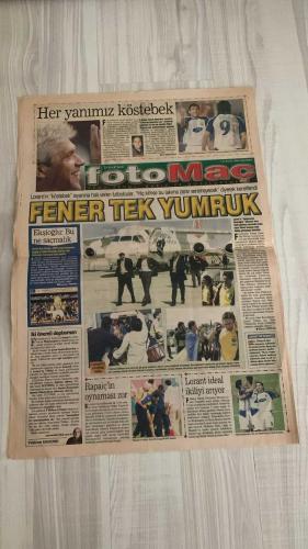FOTOMAÇ SPOR GAZETESİ - TURKISH NEWSPAPER - DOĞUM GÜNÜ HEDİYESİ  - EKSİKSİZ TAM TAKIM GAZETE -11 EYLÜL 2002 ÇARŞAMBA  FATİH TERİM - BÜLENT KORKMAZ - NİHAT ÖZDEMİR - WERNER LORANT - OĞUZ ÇETİN - SAMET AYBABA - HAKAN ÜNSAL - ARİF ERDEM - ERGÜN PENBE - HASAN ŞAŞ - SERGEN YALÇIN - PASCAL NOUMA - OSCAR CORDOBA - AHMET DURSUN - AHMET YILDIRIM - MİRCEA LUCESCU - İLHAN MANSIZ - YILDIRIM DEMİRÖREN - YAŞAR YALÇIN - SÜLEYMAN GÜLTEKİN  FATİH TERİM: “ARTIK HEDEFİMİZ ŞAMPİYONLAR LİGİ ŞAMPİYONLUĞU” - BÜLENT KORKMAZ: “NE KADAR KUPA VARSA ALACAĞIZ” - FENERBAHÇE’DE KÖSTEBEK İTİRAFI (LORANT: “TAKIMDA KÖSTEBEK VAR”, NİHAT ÖZDEMİR: “FENERBAHÇE’NİN HER YANI KÖSTEBEK”) - TRABZONSPOR’DA SAMET AYBABA: “UYUYAN DEV UYANACAK” - BEŞİKTAŞ’TA LUCESCU: “100. YIL SÖYLEMİ RAKİPLERİMİZİ DAHA ÇOK HIRS LANDIRDI” - PASCAL NOUMA VE AMARAL GÖZTEPE MAÇINA YETİŞİYOR - SERGEN YALÇIN’IN İSTANBULSPOR’A ATTIĞ GOL SEZONUN EN GÜZEL GOLÜ SEÇİLDİ - AHMET DURSUN TAKIMA DÖNÜYOR (KAVAL KEMİĞİ ÖDEMİ GEÇTİ) - İLHAN MANSIZ’IN SAKATLIĞI DEVA
