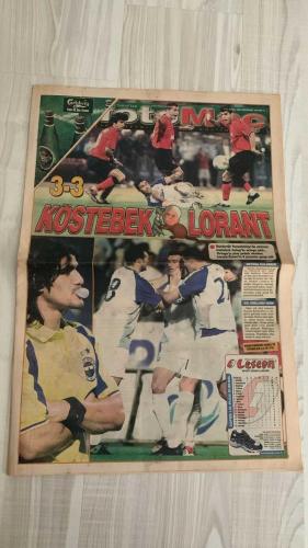FOTOMAÇ SPOR GAZETESİ - TURKISH NEWSPAPER - DOĞUM GÜNÜ HEDİYESİ  - EKSİKSİZ TAM TAKIM GAZETE -12 EYLÜL 2002 PERŞEMBE  ARİEL ORTEGA - HAİM REVIVO - WASHINGTON - OĞUZ ÇETİN - WERNER LORANT - AZİZ YILDIRIM - KEMAL GÖRÜN - ALPER - OĞÜN TEMİZKANOĞLU - PASCAL NOUMA - OSCAR CORDOBA - AMARAL - SERGEN YALÇIN - AHMET DURSUN - AHMET YILDIRIM - MİRCEA LUCESCU - İSMAİL ÜNAL - MÜSLÜM GÜRSES - SERDAR BİLGİLİ - HASAN ARAT - ÖZHAN CANAYDIN - FATİH TERİM - YAŞAR YALÇIN - BAHADIR BEYARSLAN  GAZİANTEPSPOR-FENERBAHÇE 3-3 (ORTEGA YİNE YEDEK, SONRADAN GİRDİ VE PENALTIYLA SKORU 3-2 YAPTI, SON DAKİKADA OĞÜN’ÜN GOLÜYLE BİR PUAN KURTARILDI) - LORANT’A “KÖSTEBEK” TEPKİSİ (ORTEGA’YI KULÜBEDE TUTMASI ELEŞTİRİLDİ) - FENERBAHÇE 4. SIRAYA YÜKSELDİ - BEŞİKTAŞ’TA MÜSLÜM GÜRSES-AMARAL BULUŞMASI (TRİBÜNLERİN “MÜSLÜM BABA” TEZAHÜRATI GERÇEK OLDU) - İSMAİL ÜNAL KURTULDU (DİSİPLİN KURULU SUÇLAMALARI ASILSIZ BULDU) - BEŞİKTAŞ’TA 100. YIL COŞKUSU (YÖNETİM BİRLİK MESAJI VERDİ, SERDAR BİLGİLİ VE HASAN ARAT KATILDI) - PASCAL NOUM