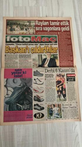 FOTOMAÇ SPOR GAZETESİ - TURKISH NEWSPAPER - DOĞUM GÜNÜ HEDİYESİ  - EKSİKSİZ TAM TAKIM GAZETE -12 EYLÜL 2002 PERŞEMBE  ARİEL ORTEGA - HAİM REVIVO - WASHINGTON - OĞUZ ÇETİN - WERNER LORANT - AZİZ YILDIRIM - KEMAL GÖRÜN - ALPER - OĞÜN TEMİZKANOĞLU - PASCAL NOUMA - OSCAR CORDOBA - AMARAL - SERGEN YALÇIN - AHMET DURSUN - AHMET YILDIRIM - MİRCEA LUCESCU - İSMAİL ÜNAL - MÜSLÜM GÜRSES - SERDAR BİLGİLİ - HASAN ARAT - ÖZHAN CANAYDIN - FATİH TERİM - YAŞAR YALÇIN - BAHADIR BEYARSLAN  GAZİANTEPSPOR-FENERBAHÇE 3-3 (ORTEGA YİNE YEDEK, SONRADAN GİRDİ VE PENALTIYLA SKORU 3-2 YAPTI, SON DAKİKADA OĞÜN’ÜN GOLÜYLE BİR PUAN KURTARILDI) - LORANT’A “KÖSTEBEK” TEPKİSİ (ORTEGA’YI KULÜBEDE TUTMASI ELEŞTİRİLDİ) - FENERBAHÇE 4. SIRAYA YÜKSELDİ - BEŞİKTAŞ’TA MÜSLÜM GÜRSES-AMARAL BULUŞMASI (TRİBÜNLERİN “MÜSLÜM BABA” TEZAHÜRATI GERÇEK OLDU) - İSMAİL ÜNAL KURTULDU (DİSİPLİN KURULU SUÇLAMALARI ASILSIZ BULDU) - BEŞİKTAŞ’TA 100. YIL COŞKUSU (YÖNETİM BİRLİK MESAJI VERDİ, SERDAR BİLGİLİ VE HASAN ARAT KATILDI) - PASCAL NOUM