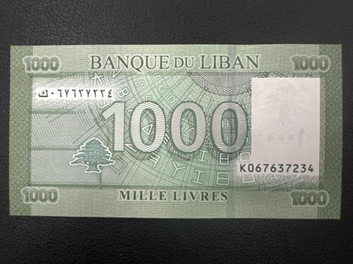 Lübnan 1.000 Livre 2016. Çil.