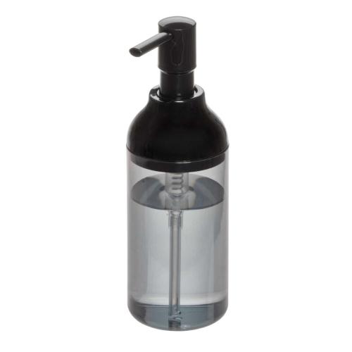 SIVI SABUNLUK FÜME SİYAH RENKLİ  AKRİLİK 8X8X16CM 360ML BANYO SETİ