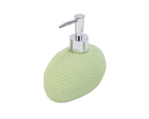 SIVI SABUNLUK YEŞİL PETEK DESENLİ POLİRESİN 14x8x14cm 400ml BANYO SETİ