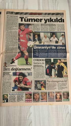 FOTOMAÇ SPOR GAZETESİ - TURKISH NEWSPAPER - DOĞUM GÜNÜ HEDİYESİ  - EKSİKSİZ TAM TAKIM GAZETE -18 EYLÜL 2002 ÇARŞAMBA  FATİH TERİM - WERNER LORANT - OĞUZ ÇETİN - AZİZ YILDIRIM - ORTEGA - WASHINGTON - YUSUF ŞİMŞEK - CEYHUN - RAPAIC - ABDULLAH - OKTAY DERELİOĞLU - SERGEN YALÇIN - PASCAL NOUMA - OSCAR CORDOBA - AMARAL - AHMET DURSUN - AHMET YILDIRIM - MİRCEA LUCESCU - BÜLENT KORKMAZ - ERGÜN PENBE - HASAN ŞAŞ - BERKANT GÖKTAN - İBRAHİM KUTLUAY - DEMET ŞENER - YAŞAR YALÇIN - SÜLEYMAN GÜLTEKİN - NACİ TAMER  GALATASARAY ŞAMPİYONLAR LİGİ’NDE İLK MAÇINA ÇIKIYOR (LOKOMOTİV MOSKOVA DEPLASMANI, MAÇ SAAT 19.00, STAR TV) - TERİM: “MOSKOVA’DAN EN İYİ SKORLA DÖNECEĞİZ” - BERKANT SAKAT, KADRODA YOK - BUSACCA MAÇIN HAKEMİ - FENERBAHÇE’DE SOLNA MAÇI ÖNCESİ KRİTİK KADRO (YUSUF, ABDULLAH, OKTAY VE RAPAİÇ YOK; GENÇ ERMAN VE SEMİH KADRODA) - OĞUZ ÇETİN: “BEN İMPARATORUM, 1 NUMARA OLACAĞIM” (ATV’DE AÇIKLAMALAR, TARAFTARLARDAN TAM NOT) - PASCAL NOUMA: “BENİMLE UĞRAŞMAK TEHLİKELİ OLABİLİR” (GAZETECİLERE GÖZDAĞI)