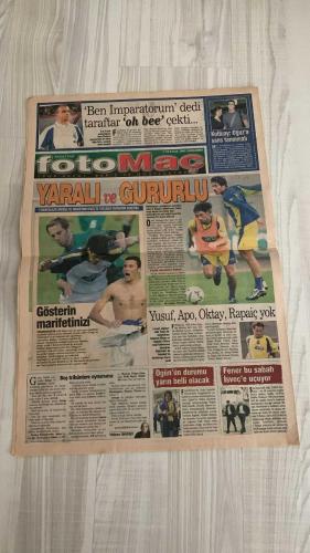 FOTOMAÇ SPOR GAZETESİ - TURKISH NEWSPAPER - DOĞUM GÜNÜ HEDİYESİ  - EKSİKSİZ TAM TAKIM GAZETE -18 EYLÜL 2002 ÇARŞAMBA  FATİH TERİM - WERNER LORANT - OĞUZ ÇETİN - AZİZ YILDIRIM - ORTEGA - WASHINGTON - YUSUF ŞİMŞEK - CEYHUN - RAPAIC - ABDULLAH - OKTAY DERELİOĞLU - SERGEN YALÇIN - PASCAL NOUMA - OSCAR CORDOBA - AMARAL - AHMET DURSUN - AHMET YILDIRIM - MİRCEA LUCESCU - BÜLENT KORKMAZ - ERGÜN PENBE - HASAN ŞAŞ - BERKANT GÖKTAN - İBRAHİM KUTLUAY - DEMET ŞENER - YAŞAR YALÇIN - SÜLEYMAN GÜLTEKİN - NACİ TAMER  GALATASARAY ŞAMPİYONLAR LİGİ’NDE İLK MAÇINA ÇIKIYOR (LOKOMOTİV MOSKOVA DEPLASMANI, MAÇ SAAT 19.00, STAR TV) - TERİM: “MOSKOVA’DAN EN İYİ SKORLA DÖNECEĞİZ” - BERKANT SAKAT, KADRODA YOK - BUSACCA MAÇIN HAKEMİ - FENERBAHÇE’DE SOLNA MAÇI ÖNCESİ KRİTİK KADRO (YUSUF, ABDULLAH, OKTAY VE RAPAİÇ YOK; GENÇ ERMAN VE SEMİH KADRODA) - OĞUZ ÇETİN: “BEN İMPARATORUM, 1 NUMARA OLACAĞIM” (ATV’DE AÇIKLAMALAR, TARAFTARLARDAN TAM NOT) - PASCAL NOUMA: “BENİMLE UĞRAŞMAK TEHLİKELİ OLABİLİR” (GAZETECİLERE GÖZDAĞI)