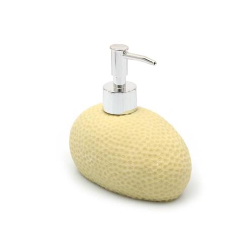 SIVI SABUNLUK SARI PETEK DESENLİ POLİRESİN 14x8x14cm 400ml BANYO SETİ