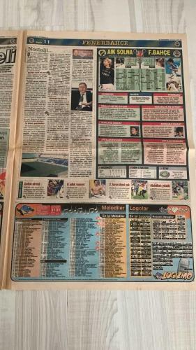 FOTOMAÇ SPOR GAZETESİ - TURKISH NEWSPAPER - DOĞUM GÜNÜ HEDİYESİ  - EKSİKSİZ TAM TAKIM GAZETE -19 EYLÜL 2002 PERŞEMBE  FATİH TERİM - WERNER LORANT - OĞUZ ÇETİN - AZİZ YILDIRIM - ORTEGA - WASHINGTON - YUSUF ŞİMŞEK - CEYHUN - RAPAIC - ABDULLAH - OKTAY DERELİOĞLU - SERGEN YALÇIN - PASCAL NOUMA - OSCAR CORDOBA - AMARAL - AHMET DURSUN - AHMET YILDIRIM - MİRCEA LUCESCU - BÜLENT KORKMAZ - ERGÜN PENBE - HASAN ŞAŞ - BERKANT GÖKTAN - ATİLLA KIYAT - YAŞAR YALÇIN - SÜLEYMAN GÜLTEKİN - ÖMER ÇAVUŞOĞLU  GALATASARAY-LOKOMOTİV MOSKOVA 2-0 (SARR VE ARİF’İN GOLLERİYLE DEPLASMANDA BÜYÜK AVANTAJ, İKİ ŞUT DİREKTEN DÖNDÜ) - GALATASARAY ŞAMPİYONLAR LİGİ’NDE LİDER (GRUPTA İLK MAÇTA 3 PUAN) - FENERBAHÇE’DE LORANT KRİZİ (ABDULLAH, YUSUF, RAPAİÇ VE OKTAY’I PAF TAKIMA GÖNDERMEK İSTEDİ, AZİZ YILDIRIM ENGEL OLDU) - FENERBAHÇE SOLNA MAÇINA KENETLENDİ (FUTBOLCULAR: “BAŞIMIZ DİK DÖNECEĞİZ”) - ORTEGA: “UEFA MAÇINDA ELİMDEN GELENİ YAPACAĞIM” - ATİLLA KIYAT: “YANINDA OLMAYANLAR UNUTULMAYACAK” - OĞUZ ÇETİN’E TRİBÜNLERDEN “İ