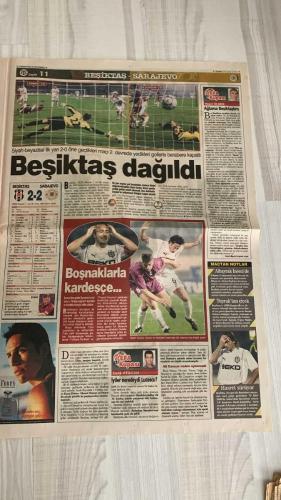 FOTOMAÇ SPOR GAZETESİ - TURKISH NEWSPAPER - DOĞUM GÜNÜ HEDİYESİ  - EKSİKSİZ TAM TAKIM GAZETE -20 EYLÜL 2002 CUMA  FATİH TERİM - WERNER LORANT - OĞUZ ÇETİN - AZİZ YILDIRIM - ORTEGA - WASHINGTON - YUSUF ŞİMŞEK - CEYHUN - RAPAIC - ABDULLAH - OKTAY DERELİOĞLU - SERGEN YALÇIN - PASCAL NOUMA - OSCAR CORDOBA - AMARAL - AHMET DURSUN - AHMET YILDIRIM - MİRCEA LUCESCU - BÜLENT KORKMAZ - ERGÜN PENBE - HASAN ŞAŞ - BERKANT GÖKTAN - VAHAP HACIOĞLU - MUSTAFA YALÇIN - BAHADIR BEYARSLAN - İLKER ATEŞ  FENERBAHÇE-AIK SOLNA 3-3 (İLK 45 DAKİKADA FIRTINA GİBİ, REVIVO, JOHNSON VE STEVIC’İN GOLLERİYLE 3-0, İKİNCİ YARIDA ÇÖKÜŞ VE BERABERLİK) - BEŞİKTAŞ-SARAJEVO 2-2 (PANCU VE AHMET DURSUN İLE 2-0, İKİNCİ YARIDA İKİ GOL YENİLDİ, TUR UMUDU ZORA GİRDİ) - CORDOBA ISLIKLANDI (İKİ ŞUTTA İKİ GOL, TARAFTAR TEPKİSİ) - BEŞİKTAŞ’IN AVRUPA KAZALARI (ROŞU, MALMÖ, AUXERRE, VALERENGA ÖRNEKLERİ, “BU KEZ OLMAYACAK” SÖZÜ) - LUCESCU: “6-0 BİTECEK MAÇI KAZANAMADIK” - BOSNAK TEKNİK DİREKTÖR MUSCEMIC: “MAHALLE TAKIMI DİYORLAR, AMA S