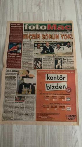 FOTOMAÇ SPOR GAZETESİ - TURKISH NEWSPAPER - DOĞUM GÜNÜ HEDİYESİ  - EKSİKSİZ TAM TAKIM GAZETE -22 EYLÜL 2002 PAZAR  SÜREYYA AYHAN - FATİH TERİM - LOUIS VAN GAAL - LUIS ENRIQUE - SAVIOLA - RIQUELME - KLUIVERT - SERGEN YALÇIN - PASCAL NOUMA - OSCAR CORDOBA - AMARAL - AHMET DURSUN - AHMET YILDIRIM - MİRCEA LUCESCU - BÜLENT KORKMAZ - ERGÜN PENBE - HASAN ŞAŞ - BERKANT GÖKTAN - VAHAP HACIOĞLU - HASAN SAYDAM - COŞKUN ÇELİK - SİNAN ENGİN  SÜREYYA AYHAN AVRUPA’DA TARİH YAZDI (DÜNYA KUPASI YARIŞLARINDA 1500 METREDE BİRİNCİLİK, 30 BİN DOLAR ÖDÜL) - GALATASARAY’IN MOSKOVA GALİBİYETİ İSPANYA’DA PANİK YARATTI (BARCELONA TEKNİK DİREKTÖRÜ VAN GAAL: “ALİ SAMİ YEN’DEN BİR PUAN YETER”) - LUIS ENRIQUE: “GALATASARAY’A ŞAKA YAPILMAZ” - BARCELONA’DA YILDIZLAR (SAVIOLA, RIQUELME, KLUIVERT) AMA G.SARAY’DAN ÇEKİNİYORLAR - BEŞİKTAŞ-TRABZONSPOR MAÇI İNÖNÜ’DE (KUDDUSİ MÜFTÜOĞLU YÖNETECEK, SİNAN ENGİN: “SARAJEVO MAÇI SONRASI MORAL BULMALIYIZ”) - BEŞİKTAŞ’TA KRİZ DONDURULDU (SERDAR BİLGİLİ’DEN LUCESCU’YA MESAJ: “PUAN