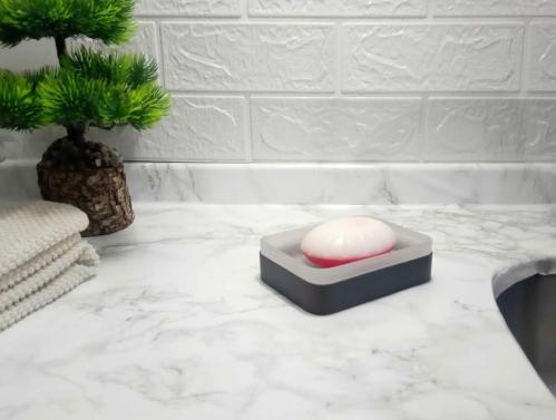 SABUNLUK BUZ DESENLİ 12X8X3CM BANYO SETİ