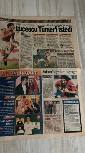 FOTOMAÇ SPOR GAZETESİ - TURKISH NEWSPAPER - DOĞUM GÜNÜ HEDİYESİ  - EKSİKSİZ TAM TAKIM GAZETE -26 EYLÜL 2002 PERŞEMBE  FATİH TERİM - WERNER LORANT - OĞUZ ÇETİN - AZİZ YILDIRIM - ORTEGA - WASHINGTON - YUSUF ŞİMŞEK - CEYHUN - RAPAIC - ABDULLAH - OKTAY DERELİOĞLU - SERGEN YALÇIN - PASCAL NOUMA - OSCAR CORDOBA - AMARAL - AHMET DURSUN - AHMET YILDIRIM - MİRCEA LUCESCU - ÜMİT DAVALA - BÜLENT KORKMAZ - ERGÜN PENBE - HASAN ŞAŞ - BERKANT GÖKTAN - İLHAN MANSIZ - VAHAP HACIOĞLU - SÜLEYMAN GÜLTEKİN - HALDUN DOMAÇ - YILDIRIM ÜNVERDİ - OSMAN ASLAN  GALATASARAY-BARCELONA SONRASI TERİM ÇOK SERT (YILDIZLARI KESİYOR, İSTANBULSPOR MAÇINDA FARKLI KADRO) - TERİM: “TESLİMİYETÇİ RUH YOK, EN İYİ SAVUNMA HÜCUMDUR” - ÜMİT DAVALA ORTA SAHADA, SARR SAĞ KANATTA - BARCELONA’DA RİQUELME YOK (SAKATLIK, İSTANBUL’A GETİRİLMEDİ) - VAN GAAL: “GALATASARAY GRUBUN EN FORMDA TAKIMI” - KLUIVERT: “BU MAÇ ERKEN FİNAL, KAZANAN TURU GARANTİLER” - BEŞİKTAŞ’TA JAPON HAYRANLIĞI (İLHAN MANSIZ ANTRENMANDA JAPON KIZLARIN İLGİSİ) - BEŞİK