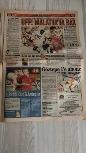 FOTOMAÇ SPOR GAZETESİ - TURKISH NEWSPAPER - DOĞUM GÜNÜ HEDİYESİ  - EKSİKSİZ TAM TAKIM GAZETE -30 EYLÜL 2002 PAZARTESİ  FATİH TERİM - WERNER LORANT - OĞUZ ÇETİN - AZİZ YILDIRIM - ORTEGA - WASHINGTON - YUSUF ŞİMŞEK - CEYHUN - RAPAIC - ABDULLAH - OKTAY DERELİOĞLU - SERGEN YALÇIN - PASCAL NOUMA - OSCAR CORDOBA - AMARAL - AHMET DURSUN - AHMET YILDIRIM - MİRCEA LUCESCU - ÜMİT KARAN - BÜLENT KORKMAZ - ÜMİT DAVALA - HASAN ŞAŞ - BERKANT GÖKTAN - ELVIR BALİÇ - MONDRAGON - BATISTA - HAKAN ÜNSAL - YAŞAR YALÇIN - SÜLEYMAN GÜLTEKİN - VAHAP HACIOĞLU - GÖKMEN ÖZDENAK  FENERBAHÇE-ELAZIĞSPOR 4-2 (GOLLER JOHNSON 2, ORTEGA VE GENÇ TUNCAY’DAN, HAKEM İSMET ARZUMAN PENALTI VERMEDİ, TRİBÜNLER ÇILDIRDI) - GALATASARAY’DA BRUGGE MAÇI ÖNCESİ HAZIRLIKLAR (TERİM: “HER ŞEYE YENİDEN BAŞLAMAK İÇİN ÇOK ÖNEMLİ”) - ELVIR BALİÇ İSTANBULSPOR MAÇINDA PARLADI (KORNERDEN GOL PASI, TERİM: “ÇOK ÇALIŞIYOR”) - ÜMİT KARAN: “BRUGGE MAÇINDA GOL ATACAĞIM” - BATISTA VE MONDRAGON TERİM’İN VAZGEÇİLMEZLERİ (8 MAÇTA 90 DAKİKA) - HAKAN ÜNS