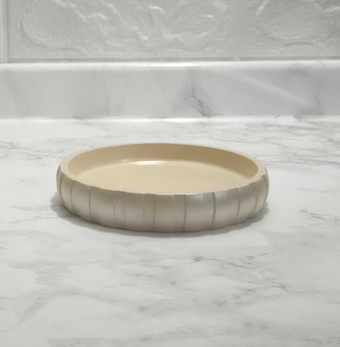 SABUNLUK KREM ÖRGÜ MODEL POLİRESİN 13x13x2cm BANYO SETİ