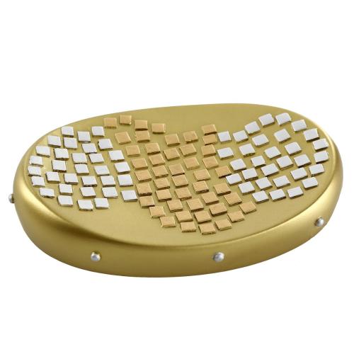 SABUNLUK ALTIN MOZAİK MODEL POLİRESİN 12x9x4cm BANYO SETİ