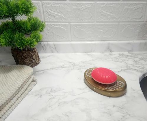 SABUNLUK ALTIN MOZAİK MODEL POLİRESİN 12x9x4cm BANYO SETİ