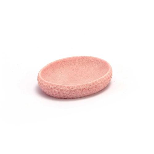 SABUNLUK PEMBE PETEK DESENLİ POLİRESİN 10X8X2CM BANYO SETİ