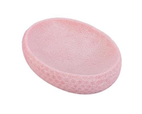 SABUNLUK PEMBE PETEK DESENLİ POLİRESİN 10X8X2CM BANYO SETİ