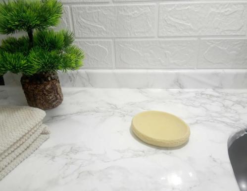 SABUNLUK SARI PETEK DESENLİ POLİRESİN 10X8X2CM BANYO SETİ