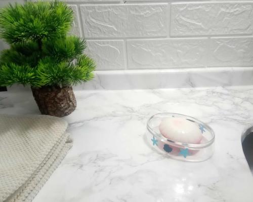 SABUNLUK BENEKLİ DESEN AKRİLİK 13X7X3CM BANYO SETİ