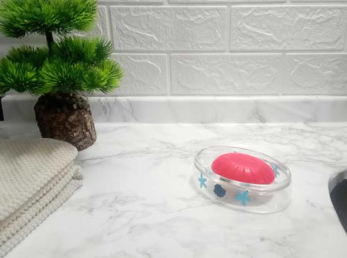 SABUNLUK BENEKLİ DESEN AKRİLİK 13X7X3CM BANYO SETİ
