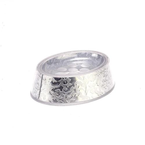 SABUNLUK GÜMÜŞ YAPRAK DESENLİ 15X11X4CM