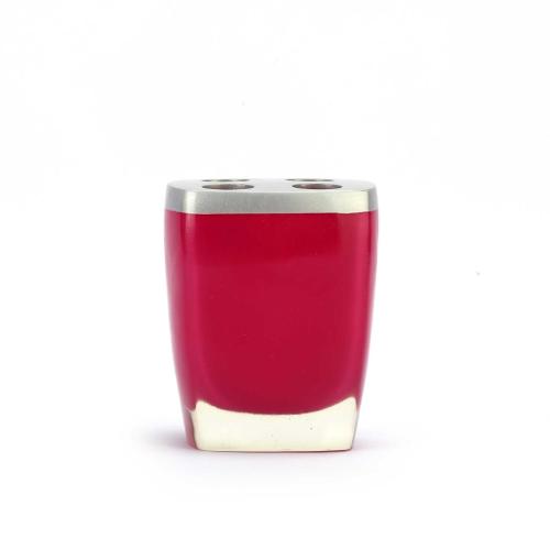 DİŞ FIRÇALIK GRİ PEMBE POLİRESİN 8X4X11CM BANYO SETİ
