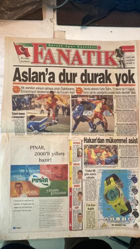 FANATİK SPOR GAZETESİ - TURKISH NEWSPAPER - DOĞUM GÜNÜ HEDİYESİ  - EKSİKSİZ TAM TAKIM GAZETE - 1 MART 1999 - SAYI: 1198 - İSMET TONGO - OSMAN TANBURACI - METİN TÜKENMEZ - YALÇIN DUMER - MEHMET YILMAZ - NECİL ÜLGEN - CAN UYGUR - NECATİ BİLGİÇ - ENGİN VEREL - CEMİL TURAN - EROL DEMİRKOL - RAHMAN SAĞIROĞLU - BÜNYAMİN OSMAN - GERÇEK SPOR GAZETESİ - FANATİK - BU VATAN HEPİMİZİN - ASLAN DADAŞ’I BURAK’LA VURDU - İSTANBUL BERABERLİĞİNİ TELAFİ ETTİ - KORKU DAĞLARI BEKLEMEDİ - PALANDÖKEN’DE DÖKÜLDÜLER - HAKAN’I ANLAMAK - KAZASIZ BELASIZ - FENER ZİRVEDEN DÜŞTÜ - ÇULCU’NUN BERABERLİĞİ - ZORLU HAFTALARIN İKİNCİSİ - TEKMEYİ VURDU ATILDI - FENER ERİYOR - KANARYA’YA YAKIŞMADI - BEKLENMEYEN SONUÇ - BU FUTBOLLA BU KADAR - TRABZONSPOR’DA KARA BULUTLAR - VANSpor ZİRVEYE KURULDU - TÜRKİYE JOKEY KULÜBÜ’NÜN YENİ BAŞKANI Ö.FARUK GİRGİN - ASLAN’A DUR DURAK YOK - ÇIKARIN HEMEN O KRAMPONLARI - TAFFAREL KALESİNDE DEVLEŞTİ - BÜLENT LİBERO OLDU - ERGÜN ŞANSI KULLANAMADI - ARİF VASATI AŞAMADI - KAZANMA ARZUSU TÜKENM