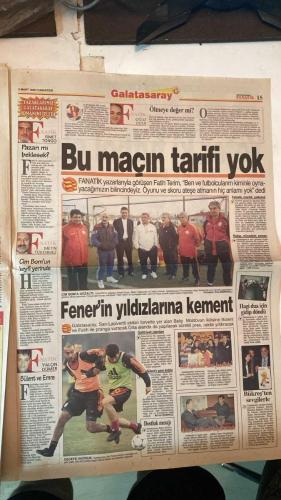 FANATİK SPOR GAZETESİ - TURKISH NEWSPAPER - DOĞUM GÜNÜ HEDİYESİ  - EKSİKSİZ TAM TAKIM GAZETE - 6 MART 1999 - SAYI: 1203 - MESUT YILMAZ - RAHMAN SAĞIROĞLU - OSMAN TANBURACI - DOĞAN BABACAN - NECİL ÜLGEN - CÜNEYT KARAKAYA - GERÇEK SPOR GAZETESİ - FANATİK - BU VATAN HEPİMİZİN - FENER HAKAN’A ÖNLEM ALSIN - BERABERLİK İKİ TAKIMI DA ÜZMEZ - TARAFTAR SOĞUKKANLI OLSUN - VE KAPILAR KAPANDI - DERBİ ERDEMİR’İN - BİLETLER KAPIŞILDI - TRABZON BÖYLE GÜZEL - UNAL İÇİN OYNADILAR - YETER Kİ FUTBOL OLSUN - KAVGA DEĞİL MAÇ - YENEN SADECE AVANTAJLI - RÜŞTÜ MEYDAN OKUDU - BÜLENT KORKMAZ: TAHTI BIRAKMAYIZ - HAGİ’NİN AKH ÇOCUĞUNDA - GÜROL’A GÜVENOYU - UFUK’UN ÜZÜNTÜSÜ - BÜLENT’E FORMA DOPİNGİ - EMRE’NİN SIRRI - STRATEJİK SAVAŞ - DÜĞÜM MAÇI OLAMAZ - POPESCU’LU ROMANYA GALİP - TRABZONSPOR - GALATASARAY - FENERBAHÇE - BEŞİKTAŞ - KOCAELİSPOR - ALTAY - ADANASPOR - KARABÜKSPOR - BURSASPOR - ANTALYASPOR - SAKARYASPOR - ERZURUMSPOR - GENÇLERBİRLİĞİ - SAMSUNSPOR - ANKARAGÜCÜ - TRABZONSPOR 3-1 ERZURUMSPOR - BEŞİKTAŞ V