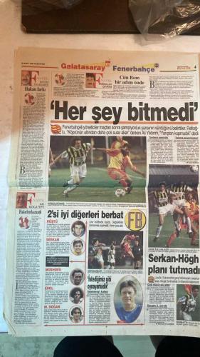 FANATİK SPOR GAZETESİ - TURKISH NEWSPAPER - DOĞUM GÜNÜ HEDİYESİ  - EKSİKSİZ TAM TAKIM GAZETE - 8 MART 1999 - SAYI: 1205 - RAHMAN SAĞIROĞLU - MEHMET GENÇ - NECİL ÜLGEN - CÜNEYT KARAKAYA - GERÇEK SPOR GAZETESİ - FANATİK - BU VATAN HEPİMİZİN - CİM BOM EZDİ GEÇTİ - HAKAN ŞÜKÜR SÖZÜNÜ TUTTU - MESUT YILMAZ: FENER HAKAN’A ÖNLEM ALSIN - TRABZON BÖYLE GÜZEL - UNAL İÇİN OYNADILAR - NE OLUR BİZİ AFFEDİN - HESABIMIZ TUTMADI - ŞİMDİ HEDEF FİNAL - YÜZLER GÜLMÜYOR - FULYA’DA CEZA İDMANI - FUTBOLCULARA CEZA GELİYOR - TRABZONSPOR - GALATASARAY - FENERBAHÇE - BEŞİKTAŞ - KOCAELİSPOR - ALTAY - ADANASPOR - KARABÜKSPOR - BURSASPOR - ANTALYASPOR - SAKARYASPOR - ERZURUMSPOR - GENÇLERBİRLİĞİ - SAMSUNSPOR - ANKARAGÜCÜ - GALATASARAY 2-0 FENERBAHÇE - TRABZONSPOR 3-1 ERZURUMSPOR - KARABÜKSPOR 1-6 GENÇLERBİRLİĞİ - ANTALYASPOR 4-2 ALTAY - SAMSUNSPOR 2-0 ADANASPOR - BEŞİKTAŞ VS KOCAELİSPOR - SAKARYASPOR VS İSTANBULSPOR - ANKARAGÜCÜ VS BURSASPOR - Ç.DARDANEL VS GAZİANTEPSPOR