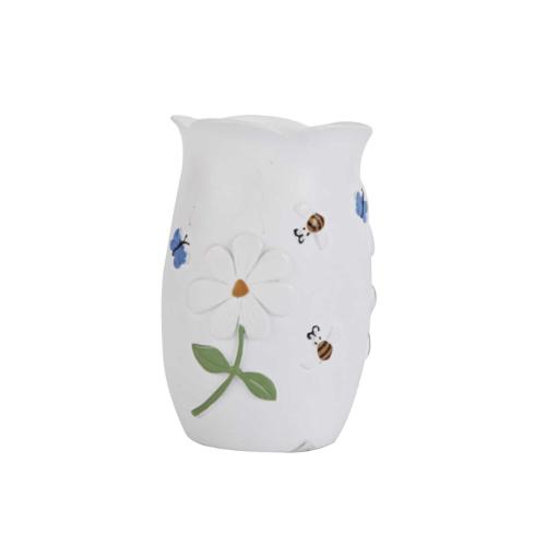 DİŞ FIRÇALIK,MACUNLUK ÇİÇEKLİ POLİRESİN  7x7x10cm BANYO SETİ