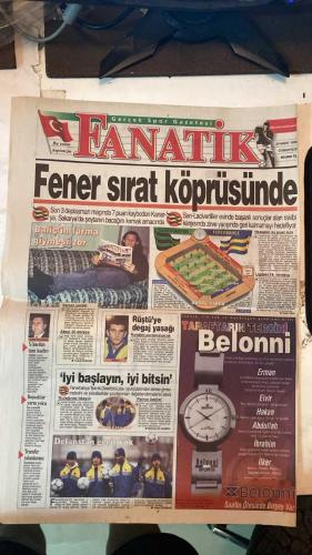 FANATİK SPOR GAZETESİ - TURKISH NEWSPAPER - DOĞUM GÜNÜ HEDİYESİ  - EKSİKSİZ TAM TAKIM GAZETE - 20 MART 1999 - SAYI: 1217 - İSMET TONGO - OSMAN TANBURACI - TEMEL ÖZALAK - METİN TÜKENMEZ - YALÇIN DUMER - OĞUZ DİZER - EROL DEMİRKOL - YUSUF DURSUN - MEHMET ALİ CANBEK - GERÇEK SPOR GAZETESİ - FANATİK - BU VATAN HEPİMİZİN - GALATASARAY 2-2 ADANASPOR: ASLAN CEPTEN YEDİ - HAGİ PENALTI KAÇIRDI - HAKAN ŞÜKÜR BERABERLİK GOLÜ - TİTREYEN LİDER - TERİM’E ELEŞTİRİLER - BALİÇ SAKARYA MAÇINDA YOK - FELDKAMP İSTANBUL’U ÇOK ÖZLEMİŞ - FENER SIRAT KÖPRÜSÜNDE - BALİÇ’İN FORMA GİYMESİ ZOR - RÜŞTÜ: SAKARYA MAÇI KADER MAÇI - LÖW: İYİ BAŞLAYIN, İYİ BİTSİN - UCHE VE DİMAS SAVUNMADA - TRANSFER YALANLAMASI - DEFANSTAN GEÇİT YOK - “PATRON BENİM” LÖW’ÜN MESAJI - VANSPOR 3-0 ELAZIĞSPOR - CAMPBELL TOPÇU DEĞİL - MİLLİ PİYANGO TAM LİSTE - TRABZONSPOR - GALATASARAY - FENERBAHÇE - BEŞİKTAŞ - KOCAELİSPOR - ALTAY - ADANASPOR - KARABÜKSPOR - BURSASPOR - ANTALYASPOR - SAKARYASPOR - ERZURUMSPOR - GENÇLERBİRLİĞİ - SAMSUNSPOR -