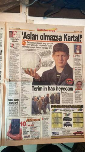 FANATİK SPOR GAZETESİ - TURKISH NEWSPAPER - DOĞUM GÜNÜ HEDİYESİ  - EKSİKSİZ TAM TAKIM GAZETE - 22 MART 1999 - SAYI: 1219 - MEHMET GENÇ - RAHMAN SAĞIROĞLU - YUSUF DURSUN - NECİL ÜLGEN - CÜNEYT KARAKAYA - OĞUZ DİZER - GERÇEK SPOR GAZETESİ - FANATİK - BU VATAN HEPİMİZİN - KARTAL YÜKSELİYOR: BEŞİKTAŞ 2-1 ERZURUMSPOR - ALTIN ADAM OKTAY - ŞİFO MEHMET’İN GOLÜ - COŞKUN’UN PENALTISI - FELDKAMP İLE GELEN DESTEK - LÖW TOPUN AĞZINDA - FENERBAHÇE YÖNETİMİ SON KEZ UYARACAK - SAKARYASPOR YENİLGİSİ KRİZİ - FENER YA BAŞARACAK YA GİDECEK - RÜŞTÜ: MAZERETİMİZ YOK - CEZAYI HAK ETTİK - TOPUN AĞZINDAKİLER: UÇHE, HÖGH, MUSTAFA DOĞAN - POTADA FENERBAHÇE BEŞİKTAŞ’A ACIMADI - TRABZONSPOR - GALATASARAY - FENERBAHÇE - BEŞİKTAŞ - KOCAELİSPOR - ALTAY - ADANASPOR - KARABÜKSPOR - BURSASPOR - ANTALYASPOR - SAKARYASPOR - ERZURUMSPOR - GENÇLERBİRLİĞİ - SAMSUNSPOR - ANKARAGÜCÜ - BEŞİKTAŞ 2-1 ERZURUMSPOR - C.DARDANEL 4-1 ALTAY - ANTALYASPOR 2-1 KOCAELİSPOR
