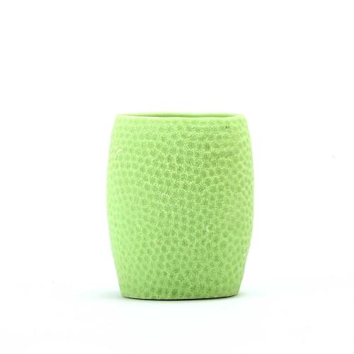 DİŞ FIRÇALIK,MACUNLUK YEŞİL PETEK DESENLİ POLİRESİN 8X8X10CM 400ML BANYO SETİ