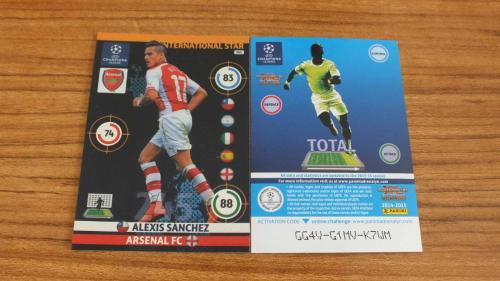 Panini Champions League 2014-15 Alexis Sánchez International Star Kart No:343