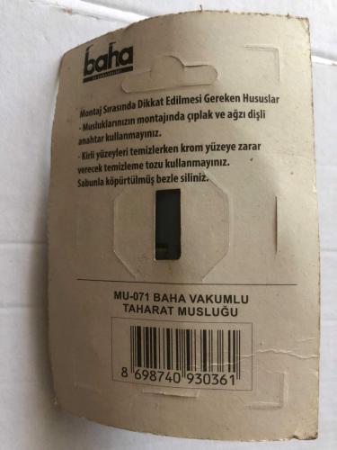 Vakumlu taharat musluğu