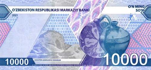 ** ÖZBEKİSTAN ( 10.000 * SOM ) 2021 - ÇİL