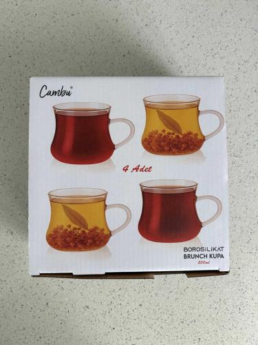 KULPLU CAM KUPA 4 LÜ