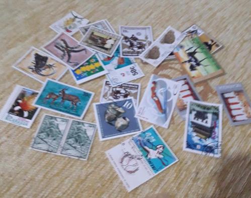 LOT.12 » NİKARUGAY  MONGOLAY İSRAİL ROMANYA VE DİGER DAMGASIZ DAMGALI 25 ADET