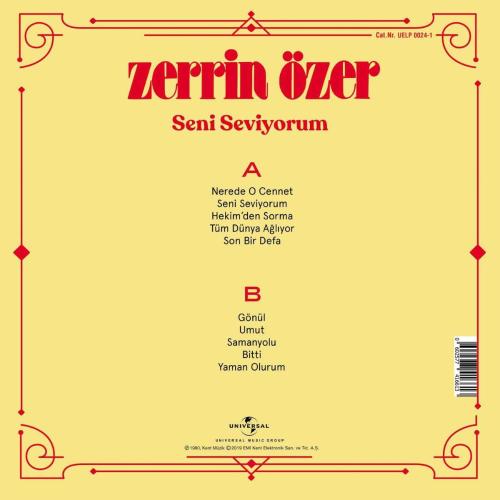 Zerrin Özer - Seni Seviyorum / Plak ( Ambalajında)