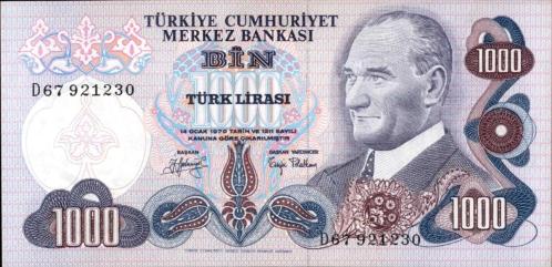 6.EMİSYON 1000 TÜRK LİRASI ÇİL