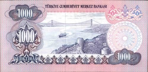 6.EMİSYON 1000 TÜRK LİRASI ÇİL