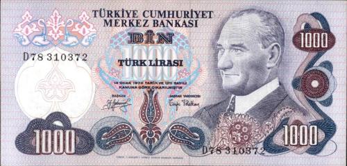 6.EMİSYON 1000 TÜRK LİRASI ÇİL