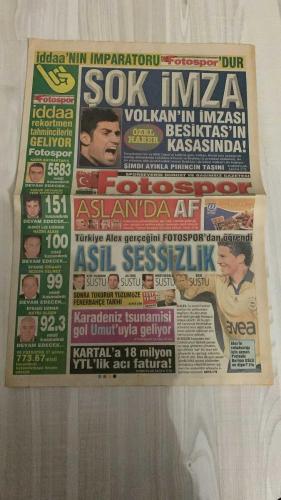 FOTOSPOR SPOR GAZETESİ - TURKISH NEWSPAPER - DOĞUM GÜNÜ HEDİYESİ  - EKSİKSİZ TAM TAKIM GAZETE - 7 MART 2007 ÇARŞAMBA   KADİR BAYRAKTAR - YAKUP SEVİNDİK - VOLKAN DEMİREL - RÜŞTÜ REÇBER - NAZMİ ALKIŞ - ALTAN KIZILTAN - HAMZA ÖZALKUŞ - H. GÖKHAN ABDİK - SEZGİN GELMEZ - AZİZ YILDIRIM - SEKİP MOSTUROĞLU - TEVFİK YENER - HAYRİ ÜLGEN - YENER (YAZAR) - UMUT BULUT - BURHAN USLU - JUAN FIGGER - LUGANO - MURAT BALL - AHMET ÇAKAR - GÜRCAN BİLGİÇ - APPİAH - MEHMET AURELIO  VOLKAN’IN İMZASI - ASLAN’DA AF - ALEX’İN ACI SIRRI - REKORTMEN TAHMİNCİLER - SERVET İMZA ATIYOR - TIGANA RICO’YU ÖVDÜ - KARADENİZ TSUNAMİSİ - BEŞİKTAŞ’LA HESAP - FORTİS KURASINDAN DERBİ - AT YARIŞINDA İMPARATOR - EN BÜYÜK FENERBAHÇE - ALEX’İN HASTALIĞI - PUBİS SENDROMU - LUGANO İDDİASI - VOLKAN BALL AÇIKLAMASI - AZİZ YILDIRIM SANTRA PROGRAMINDA - APPİAH PAS İSTATİSTİKLERİ  FENERBAHÇE - GALATASARAY - BEŞİKTAŞ - TRABZONSPOR - KAYSERİSPOR - KAYSERİ ERCİYESSPOR - SİVASSPOR - VESTEL MANİSASPOR - ANKARAGÜCÜ - ANKARASPOR - ÇAYKUR RİZESP