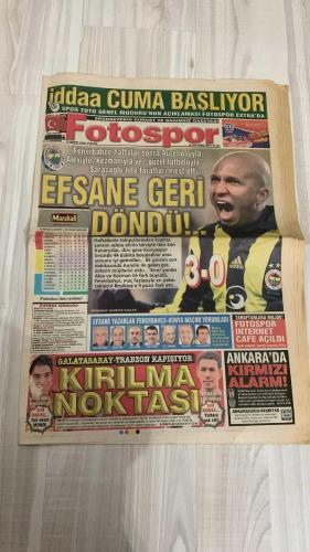 FOTOSPOR SPOR GAZETESİ - TURKISH NEWSPAPER - DOĞUM GÜNÜ HEDİYESİ  - EKSİKSİZ TAM TAKIM GAZETE -- 11 MART 2007 PAZAR   AURELIO - ALEX DE SOUZA - KEZMAN - TUNCAY ŞANLI - SERDAR - LUGANO - APPİAH - HÜSEYİN ÇAĞLAR - ERGUN HİÇYILMAZ - SİNAN ENGİN - ZAFER TUZUN - ONUR KAYADOR - ÖZCAN DAL - TURHAN SOFUOĞLU - YATTARA - UMUT BULUT - BÜLENT DEMİRLEK - ADNAN POLAT - ERİK GERETS - SONG - HASAN ŞAŞ - KUTLUALP - SAADETTİN SARAN - JUAN FIGER - AZİZ YILDIRIM  İDDAA CUMA BAŞLIYOR - EFSANE GERİ DÖNDÜ - FENERBAHÇE-KONYASPOR MAÇI - GALATASARAY-TRABZON KIRILMA NOKTASI - FIRTINA UMUT ÇOK FORMDA - YATTARA ŞOK ETTİ - ANKARA’DA KIRMIZI ALARM - ALEX SÖZ VERDİ - 12 MAÇ SONRA 2 GOL - GEÇ GELEN İTİRAF - 800 BİN DOLAR DAVASI - ALEX ÇOK DEĞERLİ - ŞAMPİYONLUK UFUKTA - TARAFTARLARA MÜJDE  FENERBAHÇE - GALATASARAY - BEŞİKTAŞ - TRABZONSPOR - KAYSERİSPOR - KONYASPOR - GENÇLERBİRLİĞİ - BURSASPOR - SİVASSPOR - ANTALYASPOR - VESTEL MANİSASPOR - ANKARAGÜCÜ - ANKARASPOR - ÇAYKUR RİZESPOR - DENİZLİSPOR - KAYSERİ ERCİYESSPOR -