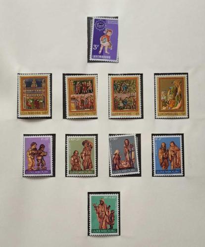 LOT.1 » Lüksemburg 1970-1980 Dönemi Tematik Pul Grup – Sosyal Yardım, Tarihi ve Halk Motifleri