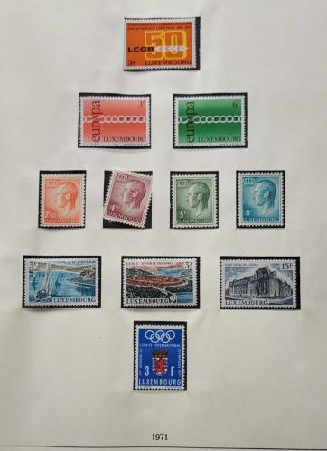 LOT.2 » Lüksemburg 1971 Damgasız Pul Grup – Tematik ve Tarihi Çeşitler