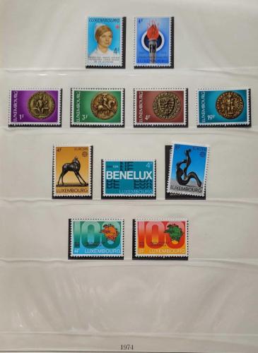 LOT.6 » Lüksemburg 1974 Tam Damgasız Pul Serisi