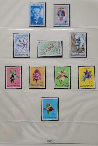 LOT.10 » Lüksemburg 1975 Çiçekler ve Tematik Pullar Stok Föy