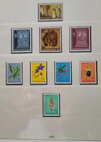 LOT.15 » Lüksemburg 1977 Damgasız Tam Seri – Tarih, Sanat ve Caritas Çiçekleri