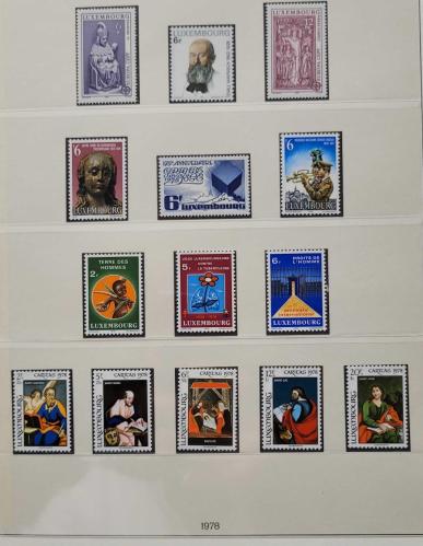 LOT.17 » Lüksemburg 1978 Tam Yıl Damgasız Pul Serisi